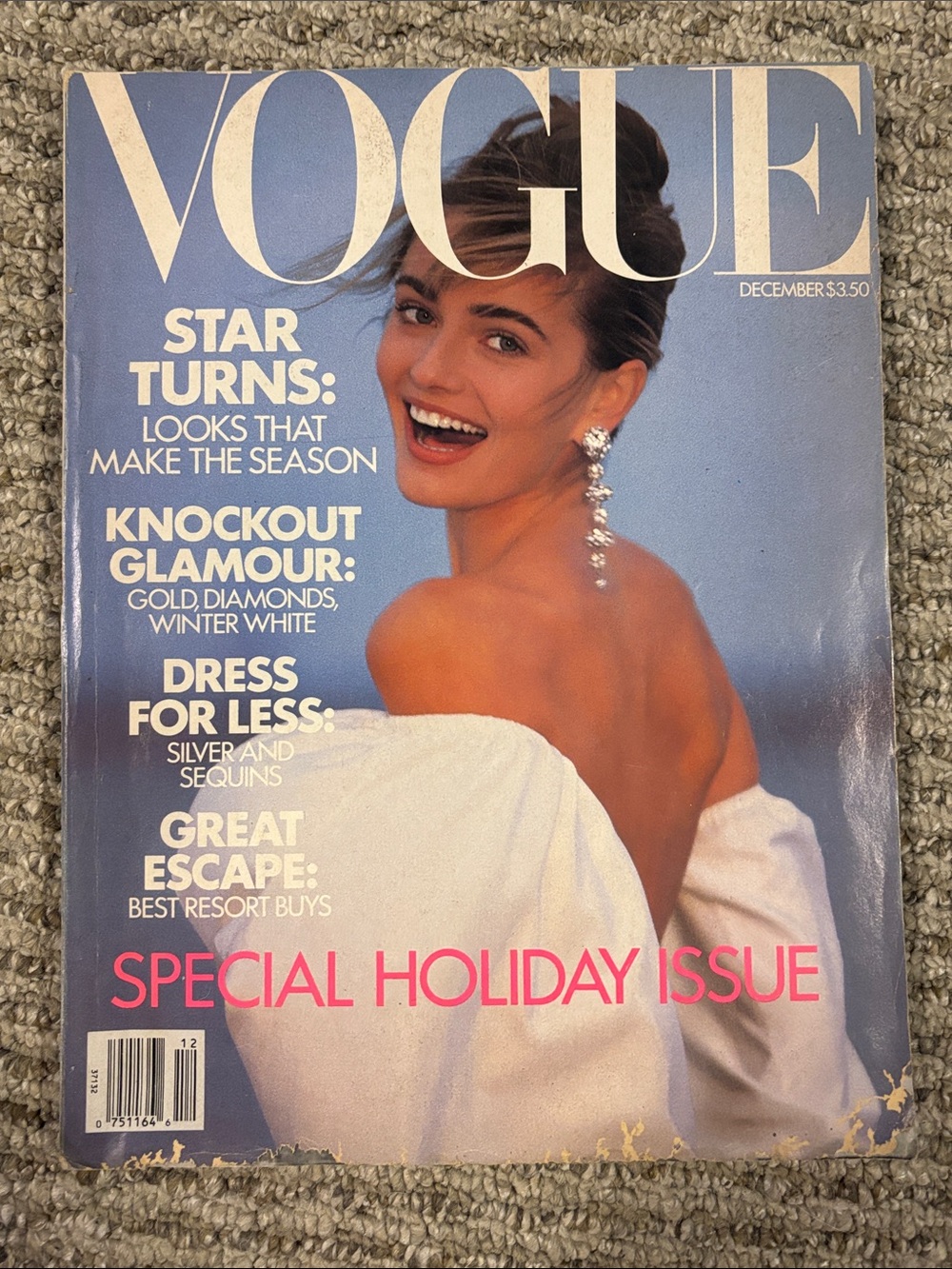 vogue  december 1989 Paulina Porizkova Cover